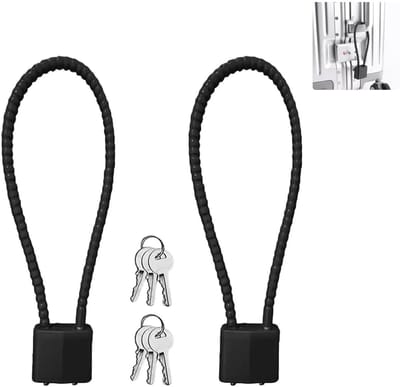 Cosensi- Kabelslot met Sleutel - Robuust Hangslot - Stalen Kabel - Waterdicht en Weerbestendig - Schokbestendig - Veilig Ontwerp