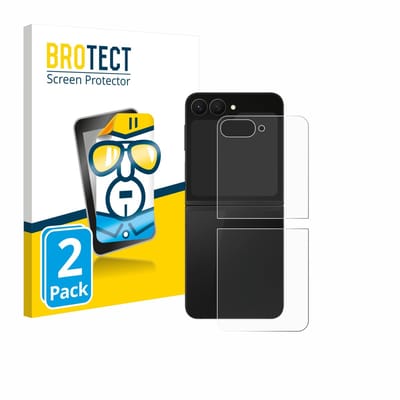 BROTECT - Screenprotector voor Samsung Galaxy Z Flip 7 FE (Achterkant) - Folie Beschermfolie transparant 2 Stuks