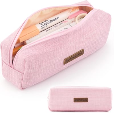 Kleine Potlood Etui en Organiser voor School en Kantoor - Roze