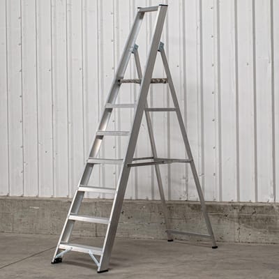 Platformtrap 7-treden - Stevig Werkplatform - Veilig Klussen - Extra Grote Antislipvoeten - 150 kg Draagvermogen - Aluminium