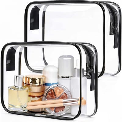 Toilettassen Set - Cosmetica Tassen - Reizen Vliegtuig - TSA Goedgekeurd - 20x15x5.5cm - Doorzichtig