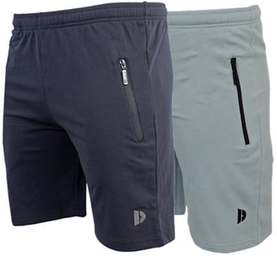 2-Pack Donnay - Joggingshort (Nick) - Sportshort - Heren - Navy/Granite green (801) - maat S