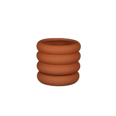 Mica:bloempotje met schoteltje terracotta keramiek schoteltje 13,5 cm