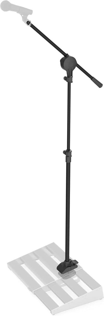 Pedaalbord Microfoonstandaard - Gitaar Accessoire - Podium Optreden - Snelle Bevestiging - 2 Rij Board - Zwart