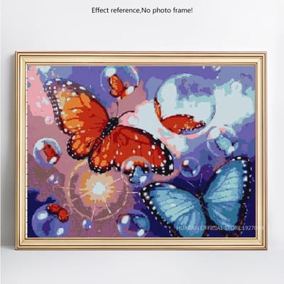 Diamant schilderij volledige ronde vlinder diamant mozaïek dier diamant borduurwerk 20X30CM