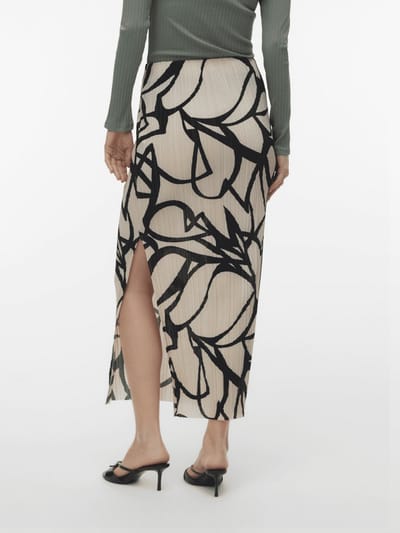 Vero Moda Vmalene Hw Ankle Skirt Pumice Stone Black | Beige | Maat: XS