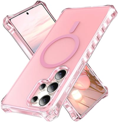 Coverup Hoesje - Geschikt voor Samsung Galaxy S26 Ultra Hoesje - Coverup ShockProof TPU Back Cover - MagSafe Compatible - Roze