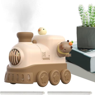 Luchtbevochtiger Kinderkamer - Diffuser Trein - Rustige Slaap - Dierlijk Nachtlampje - 300ml Tank - Kapibara