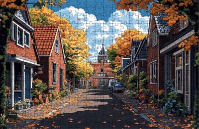 Legpuzzel - Puzzelspel Houten puzzel - Ontspanning thuis - 1500 stukjes - 90x60cm - Kleine stad 5
