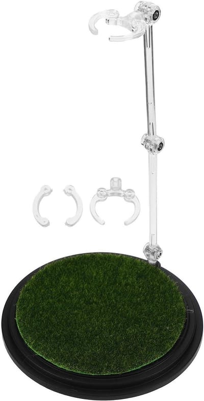 Actiefiguur Standbeeld - Modelhouder Display - Verzamelingen Tonen - Realistisch Grasplatform - 18x12x12 CM - Multicolor