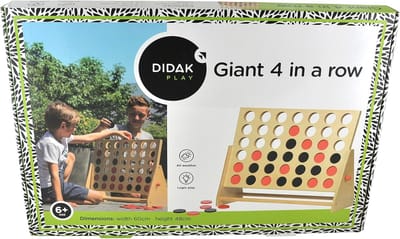 Groot Houten 4-op-een-rij Spel voor Buiten - Natuurlijk Speelgoed voor Kinderen