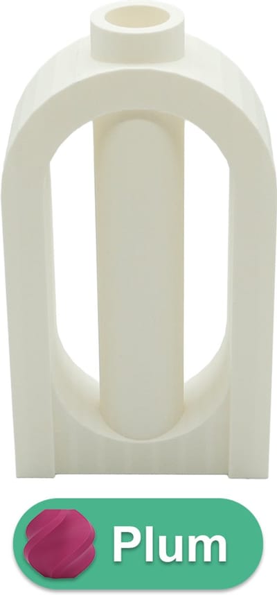 Amora organische vaas – Decoratieve vaas - Plum - 3d geprinte vaas – geschikt voor droogbloemen - 20CM