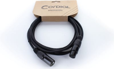 Cordial ED 0,5 FM XLR Verbindingskabel [1x XLR-bus 3-polig - 1x XLR-stekker 3-polig] 0.50 m Zwart