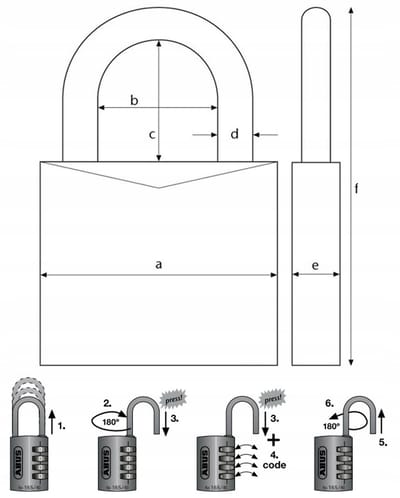 Abus Cijferslot 716/20 - Verstelbare Code voor Gym & Kasten