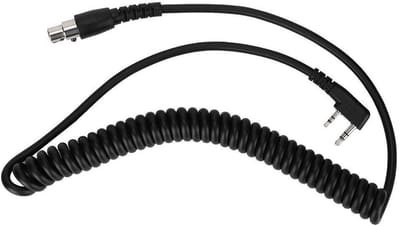 Vervangende Audiokabel - Spiraalkabel Radio - Communicatie Verbeteren - Intrekbaar Ontwerp - 0.5 tot 1.8 ft - Zwart