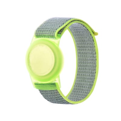 Airtag armband Polsband horloge - Airtag Sleutelhanger - Airtag Polsband Voor Kinderen - Airtag Armband - Airtag Apple - Klittenband - Airtag Houder - Airtag Hoesje - groen / grijs