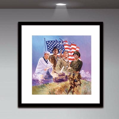 Diamant borduurwerk portret kruissteek volledige diamant mozaïek vlag soldaten DIY diamant schilderen 30x30CM white