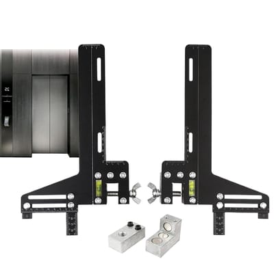 Geleidingsmeter - Positioneringsliniaal - Lift Installatie - Balansbellen Ontwerp - 36 x 23 x 6 cm - Zilver