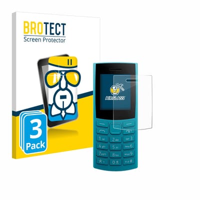 Screenprotector 3 Stuks voor Nokia 105 4G 2nd Edition Beschermglas transparant