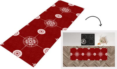 Keukenloper - Loper keuken - Kompas - Reizen - Patronen - 150x50 cm - Keukenloper vinyl