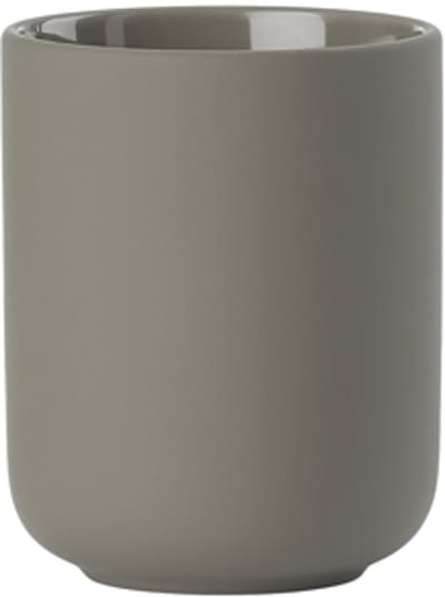 Zone Denmark Ume Tandenborstelbeker - Beker voor Tandenborstels - Tandenborstelhouder - Toilet & Badkamer Accessoires - 10,3 x 8,3 cm - Taupe