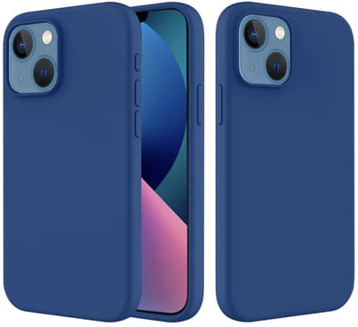 MobyDefend Hoesje - Geschikt voor iPhone 14 - Matte Siliconen Backcover - Blauw