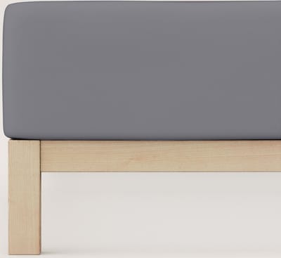 Schlafgut Pure Bio Katoen Jersey Hoeslaken L - 140x200 - 160x220 128 Grey Mid