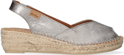 Toni Pons Bernia-P Dames Espadrilles Acer | Zilver | Leer | Maat 43 | BERNIAPacer