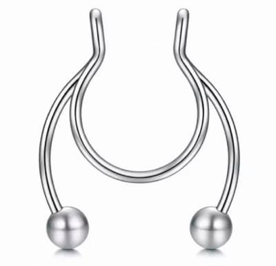 Fake neus ring zilverkleur - Charme Bijoux