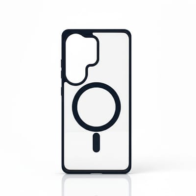Hoesje Geschikt voor Samsung Galaxy S26 Ultra - Zwart - Casemania Magnetisch Bumper Back Cover Geschikt voor MagSafe - Zachte TPU Rand en Krasbestendige Transparante Achterkant Back Cover