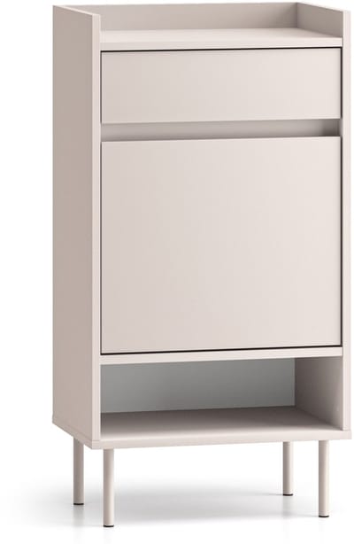 Selsey DIOCE – Schoenenkast met vakken en lade, greige, 50 cm