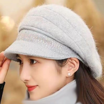 Hoed Dames Winter Warm Veelzijdig Baret Anti Kou Oorbescherming Gebreide Hoed separate hat [hat only] beige