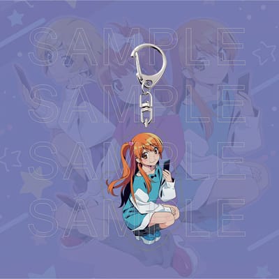 Mooie Rhythm Aurora Dream Acryl Stand & Sleutelhanger, Aira Rizumu Mion Anime Figuur Bureau Decoratie & Tas Hanger, Cosplay Cadeau 6-15cm blue