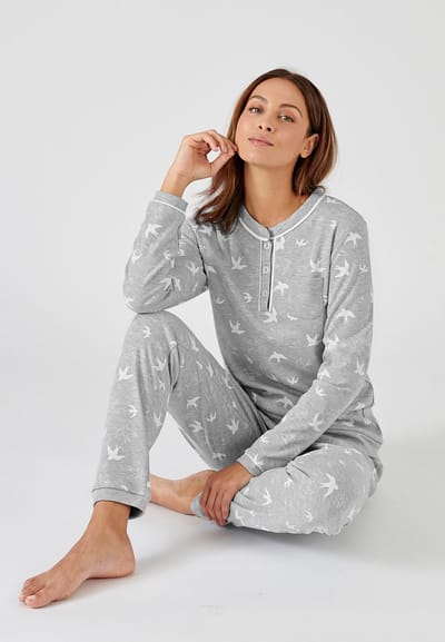 Damart - Pyjama Thermolactyl interlock mesh - Dames - Grijs - 34-36 (XS)