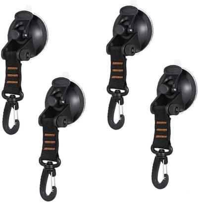 Dailygoody - Set van 4 Extra Sterke Zuignap Haakjes - Tot 10 kg - Ideaal voor Camping en Thuisgebruik
