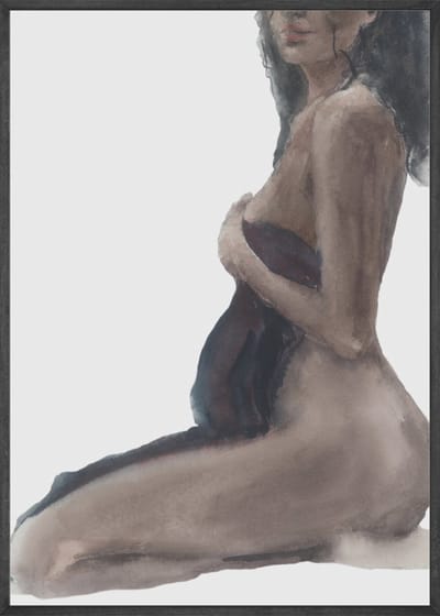 De Stralende Vrouw Waterverf Poster 30x40 cm