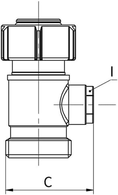 Aansluitmodule H Bitube voor Radiator met Geïntegreerde Ventielen 50mm Afstand