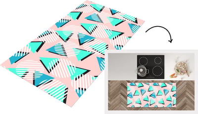 Keukenloper - Loper keuken - Design - Jaren 80 - Abstract - Pastel - 120x60 cm - Keukenloper vinyl