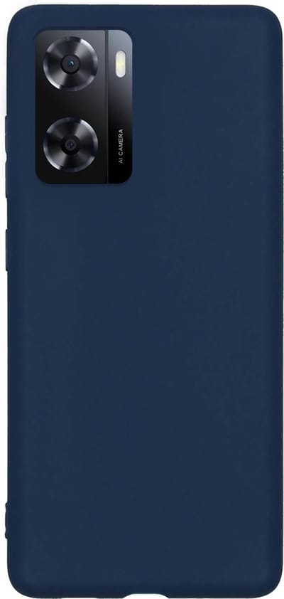 Hoes - Geschikt voor OPPO A57 - Sterk & Shockproof - Hoesje Cover - Siliconen Case - Donkerblauw