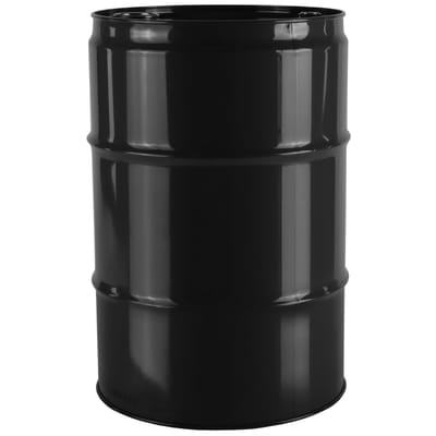 Beczkopol TH-60-R9005 - Stalen Vat - 60L - Zwart - Stevige Constructie