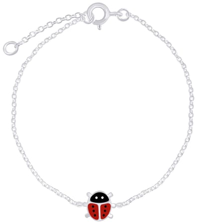 Joy|S - Zilveren lieveheersbeestje armband 14 cm + 2 cm - Sterling zilver 925