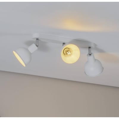 Sollux Lighting Plafondlamp Elba - E27 - wit - staal - 18.5x59x24cm