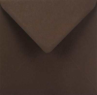 Gladde bruine enveloppen A5 - 153 x 153 mm - 25 stuks - NK natgelijmde - 115 gram - Sirio Color - Netuno