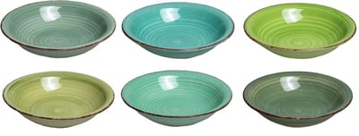 Studio Tavola Diepe Borden Summer Green ø 21 cm - 6 stuks