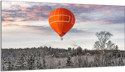 TMK ArtDeko Serie - Glazen Beschermplaat - 90x52 cm - Ballonmotief - Gehard Glas