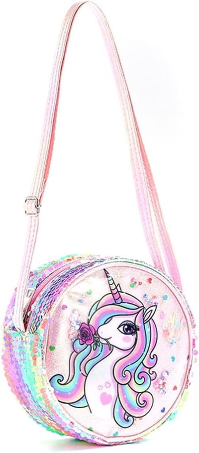 Schitterende Eenhoorn Schoudertas voor Meisjes, Sequin Rugzak, Kleine Schoudertas, Magische Eenhoorn Accessoires