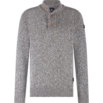State Of Art Mocker Trui Melange Blauw - Maat M - Heren - Pullovers