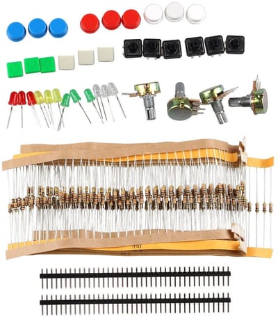 Dailygoods - Dailygoody - Elektronische Componenten Kit - Arduino en Raspberry Pi - Inclusief Weerstanden LED's en Potentiometers - Geschikt voor hobbyisten - DIY ...