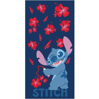 Stitch strandlaken flowers 70 x 140 cm polyester