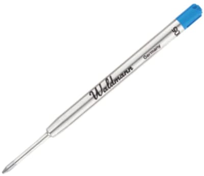 Waldmann - Balpenvulling - Pen -Vulling - Blauw - Medium - Blau - Blue - Bleu - 1 Stuks Los Verpakt - Geschikt Voor Parker